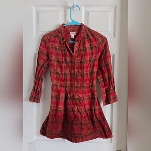 Mossimo Supply Co. Orange and Brown Plaid Shirt